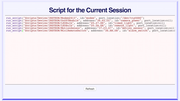 INSTEON Session Script