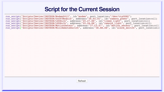 INSTEON Session Script