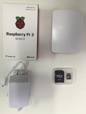 Raspberry Pi, Case, Power Supply and Flash