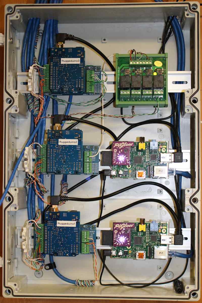 2 Raspberry Pis and 3 Ruggeduino