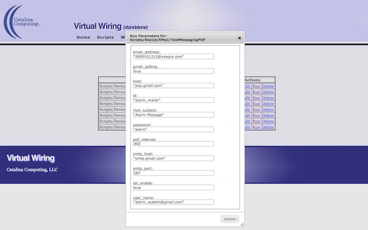 TextMessagingPOP Parameters