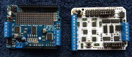 Adafruit and Wicked Device Motor Shields